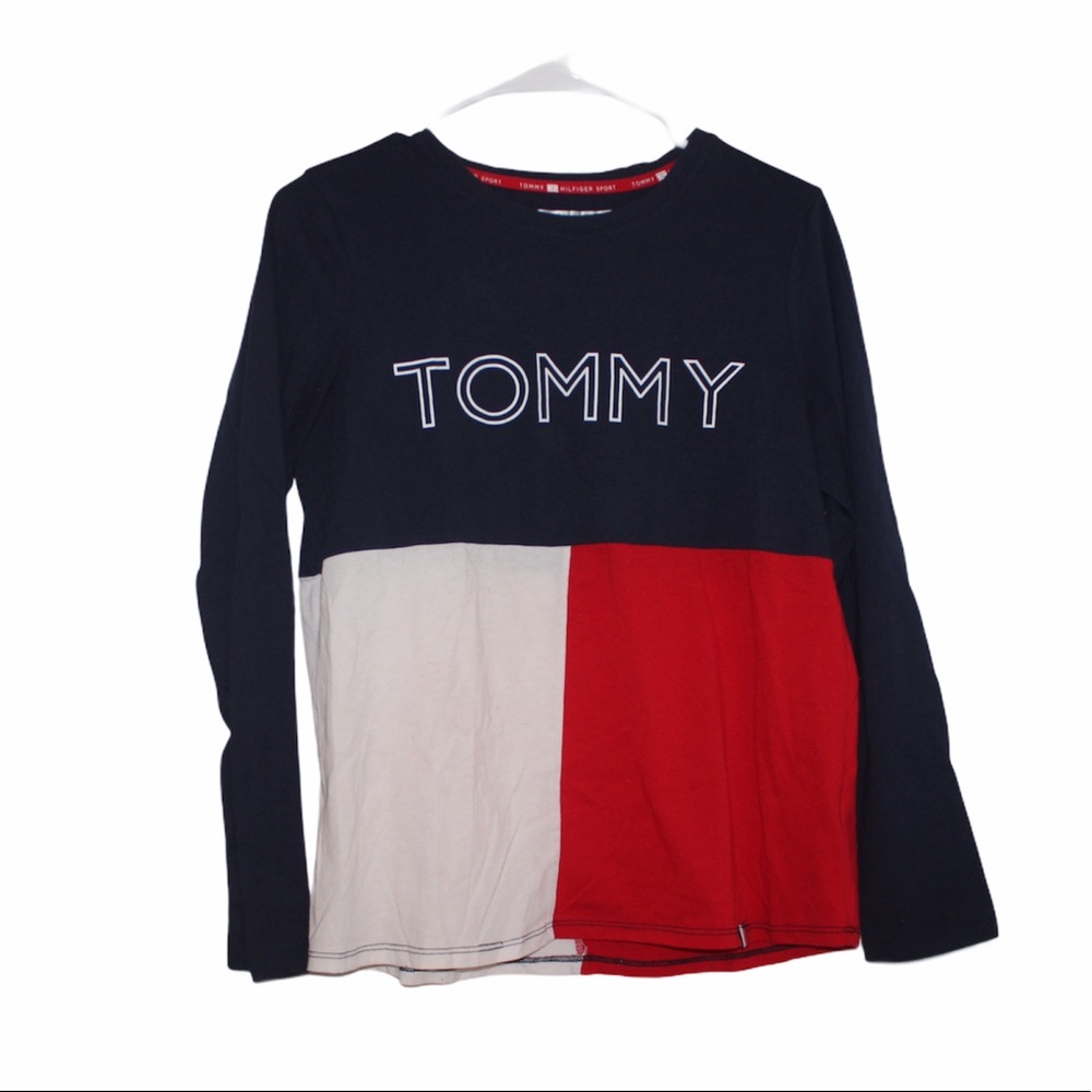 color blocked tommy hilfiger shirt